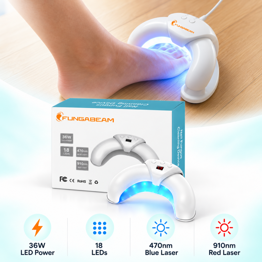 FungaBeam nail care device for hands and feet