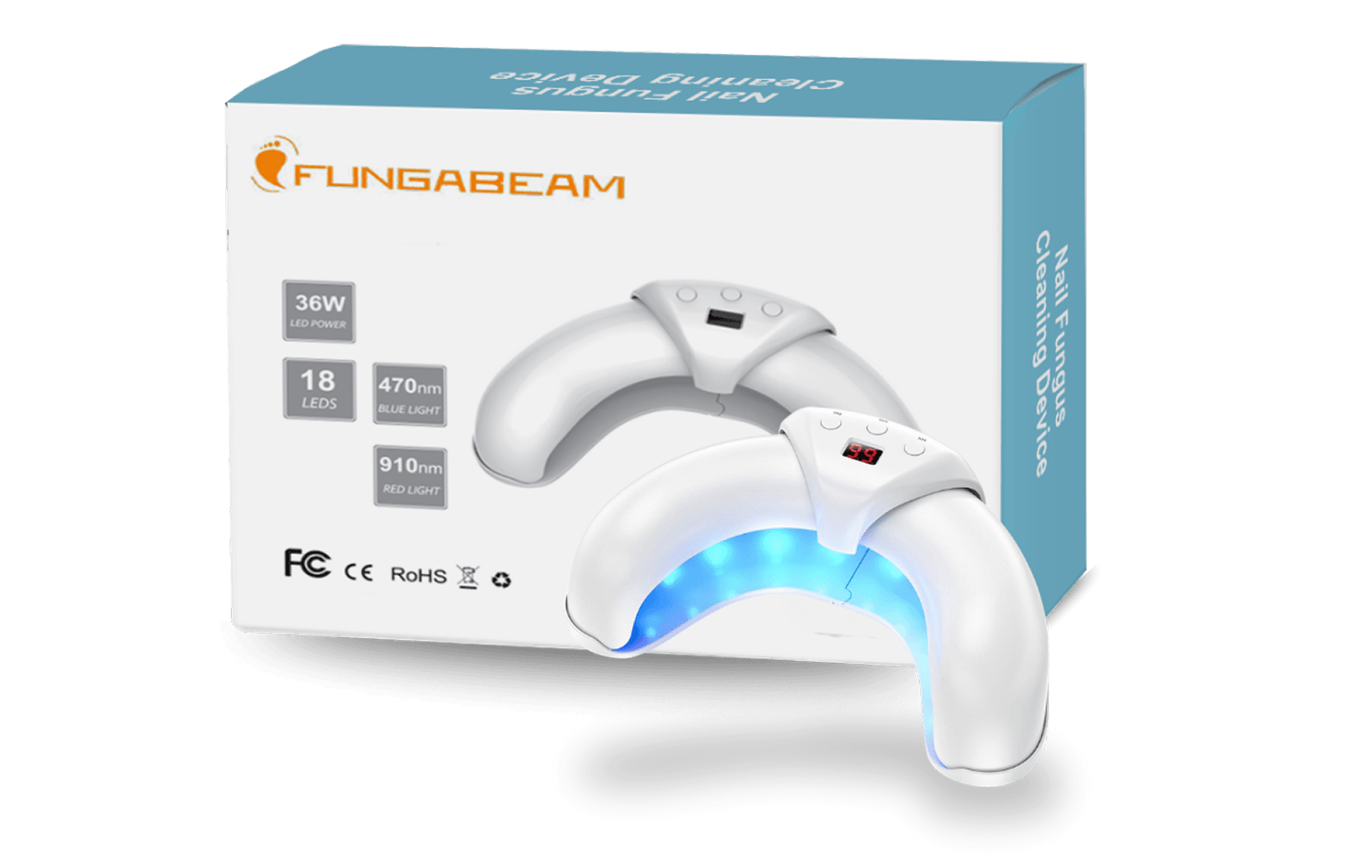 FungaBeam nail care device for hands and feet